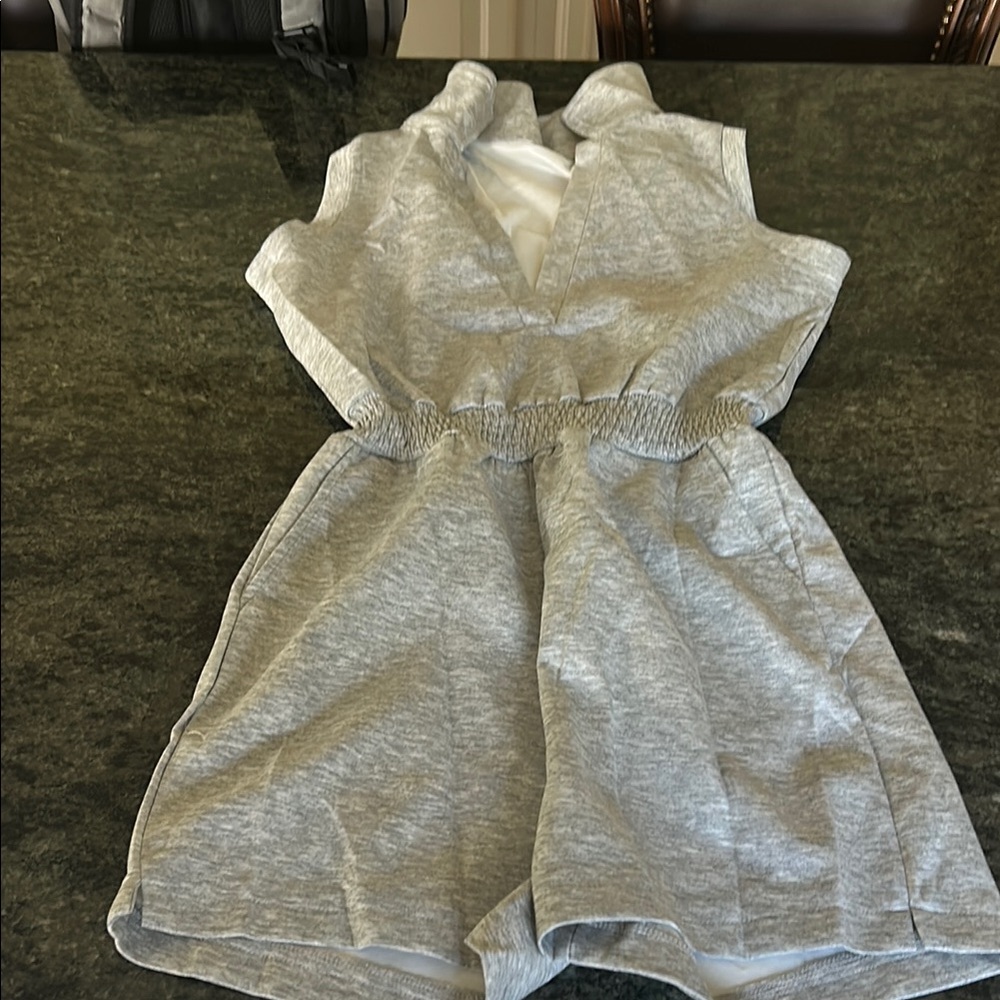 Gray Sleeveless Romper